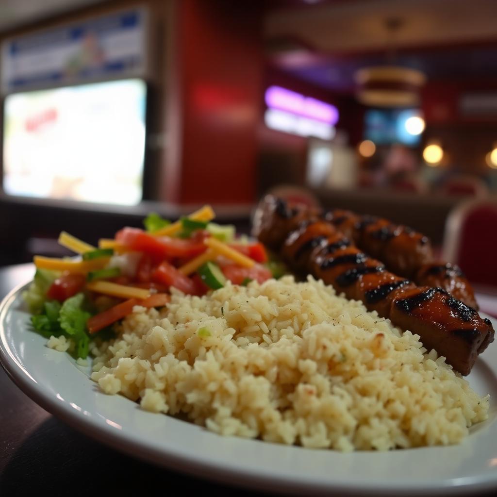 Döner Teller mit Reis und Salat